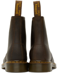 dunkelbraune Nubuk Freizeitstiefel von Dr. Martens