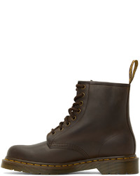 dunkelbraune Nubuk Freizeitstiefel von Dr. Martens