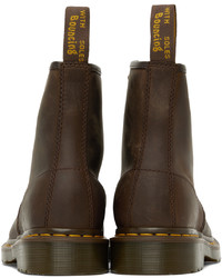 dunkelbraune Nubuk Freizeitstiefel von Dr. Martens