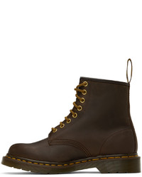 dunkelbraune Nubuk Freizeitstiefel von Dr. Martens