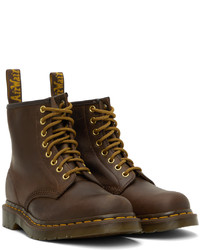 dunkelbraune Nubuk Freizeitstiefel von Dr. Martens