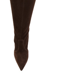 dunkelbraune Overknee Stiefel von Casadei