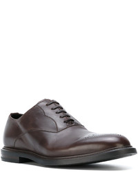 dunkelbraune Oxford Schuhe von Dolce & Gabbana