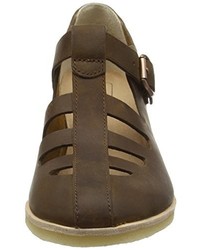 dunkelbraune Sandalen von Clarks Originals