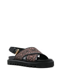 dunkelbraune Sandalen von Moschino