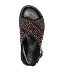 dunkelbraune Sandalen von Moschino