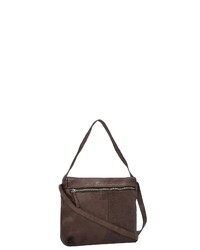 dunkelbraune Satchel-Tasche aus Leder von HAROLD´S