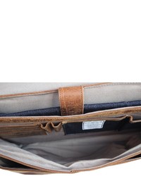 dunkelbraune Satchel-Tasche aus Leder von Margelisch