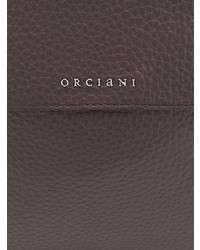 dunkelbraune Satchel-Tasche aus Leder von Orciani
