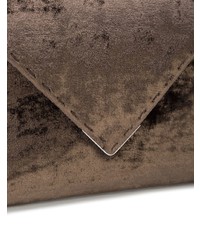 dunkelbraune Satin Clutch von Tyler Ellis