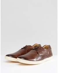 dunkelbraune Schuhe aus Leder von Base London