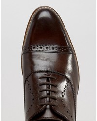 dunkelbraune Schuhe aus Leder von Asos