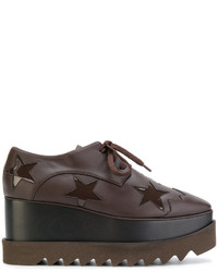 dunkelbraune Schuhe mit Sternenmuster von Stella McCartney