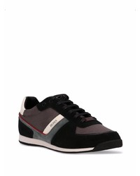 dunkelbraune Segeltuch niedrige Sneakers von BOSS