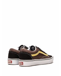 dunkelbraune Segeltuch niedrige Sneakers von Vans