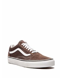 dunkelbraune Segeltuch niedrige Sneakers von Vans