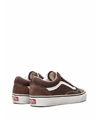 dunkelbraune Segeltuch niedrige Sneakers von Vans