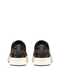 dunkelbraune Segeltuch niedrige Sneakers von Valentino Garavani