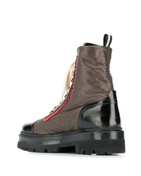 dunkelbraune Segeltucharbeitsstiefel von Bally