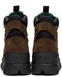 dunkelbraune Segeltuchfreizeitstiefel von Polo Ralph Lauren