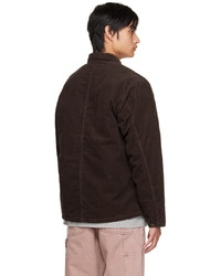 dunkelbraune Shirtjacke aus Cord von CARHARTT WORK IN PROGRESS