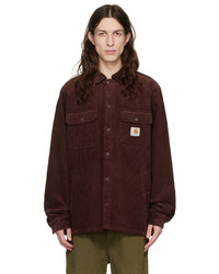 dunkelbraune Shirtjacke aus Cord von CARHARTT WORK IN PROGRESS