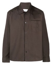 dunkelbraune Shirtjacke von Palmes