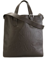 dunkelbraune Shopper Tasche aus Leder von Assouline