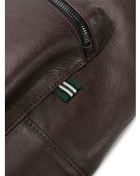 dunkelbraune Shopper Tasche aus Leder von Green George