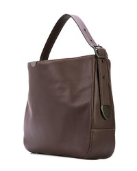 dunkelbraune Shopper Tasche aus Leder von Coach