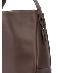 dunkelbraune Shopper Tasche aus Leder von Coach