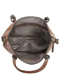 dunkelbraune Shopper Tasche aus Leder von Bugatti