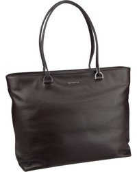 dunkelbraune Shopper Tasche aus Leder von Coccinelle