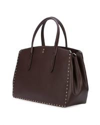 dunkelbraune Shopper Tasche aus Leder von Coach