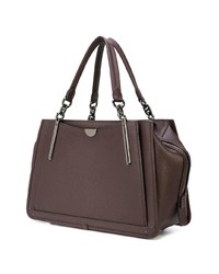 dunkelbraune Shopper Tasche aus Leder von Coach