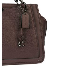 dunkelbraune Shopper Tasche aus Leder von Coach