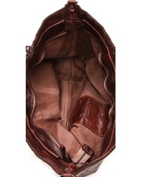 dunkelbraune Shopper Tasche aus Leder von Campomaggi