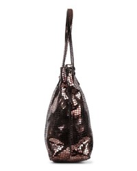 dunkelbraune Shopper Tasche aus Leder von EMILY & NOAH