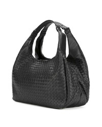 dunkelbraune Shopper Tasche aus Leder von Bottega Veneta