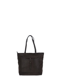 dunkelbraune Shopper Tasche aus Leder von Esprit