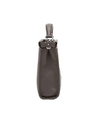 dunkelbraune Shopper Tasche aus Leder von Fendi