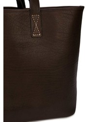 dunkelbraune Shopper Tasche aus Leder von Hender Scheme