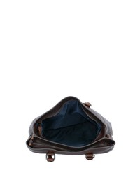 dunkelbraune Shopper Tasche aus Leder von Leonhard Heyden