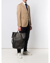 dunkelbraune Shopper Tasche aus Leder von Rick Owens