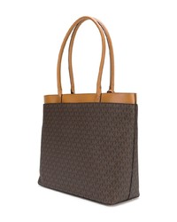 dunkelbraune Shopper Tasche aus Leder von MICHAEL Michael Kors