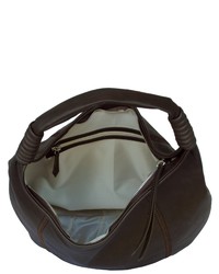 dunkelbraune Shopper Tasche aus Leder von POON Switzerland