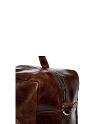 dunkelbraune Shopper Tasche aus Leder von SID & VAIN