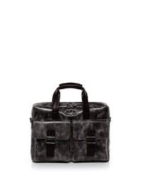 dunkelbraune Shopper Tasche aus Leder von SID & VAIN