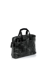 dunkelbraune Shopper Tasche aus Leder von SID & VAIN