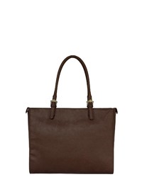 dunkelbraune Shopper Tasche aus Leder von SILVIO TOSSI